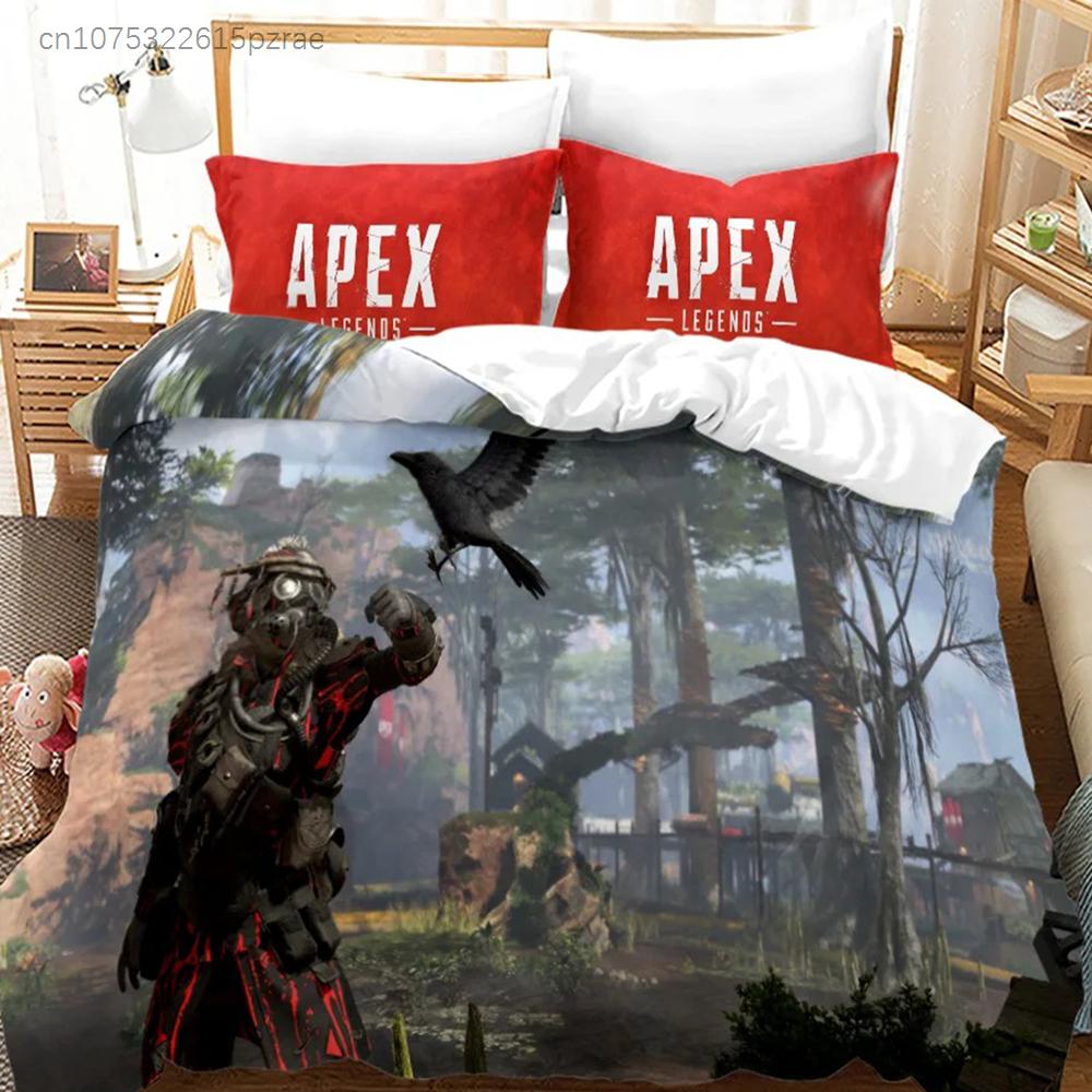Постельное белье APEX Legends для спальни Мягкие современные покрывала Удобное детское пододеяльник Покрывало и наволочка