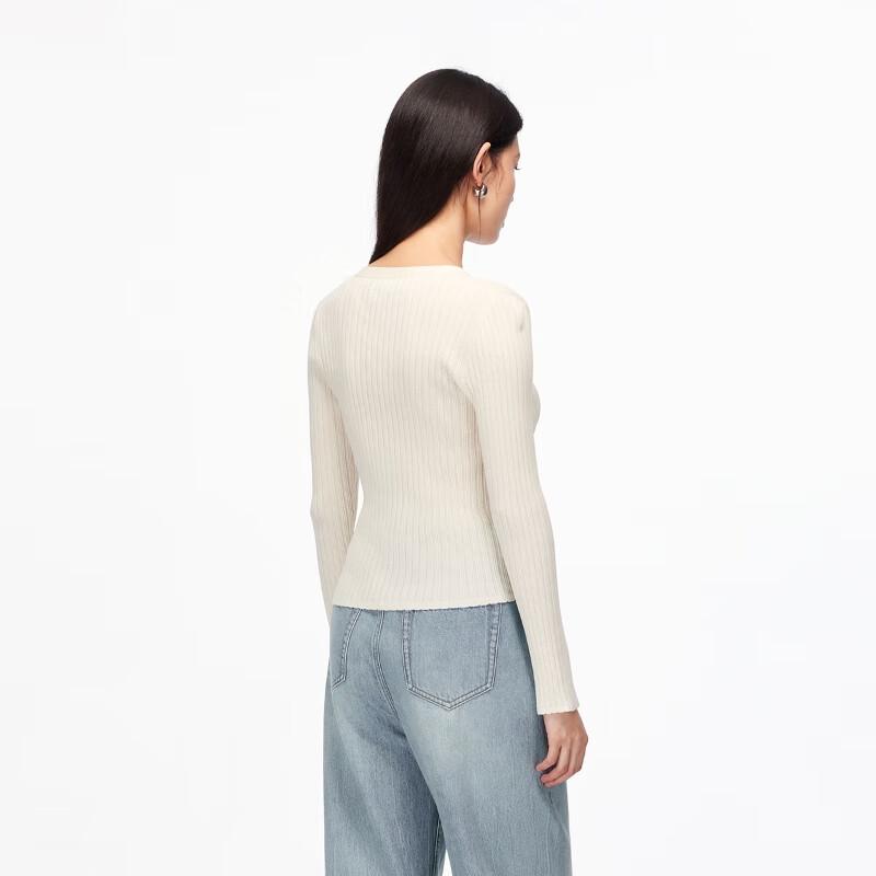 VEROMODA Women's Cotton Blend V-Neck Button Cardigan