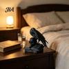 Dark Academia Style Decoration Black Raven Skull Statue, 3D Printed Gothic Crow Figurine for Desk Mystery Theme Party Supplies Shelf, Spooky Halloween