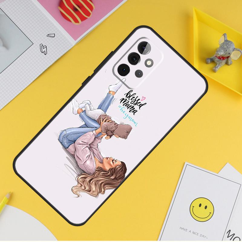 Модный чехол «Супер мама» для Samsung Galaxy A55 A35 A25 A15 A51 A71 A12 A32 A52 A13 A33 A53 A14 A34 A54 Coque