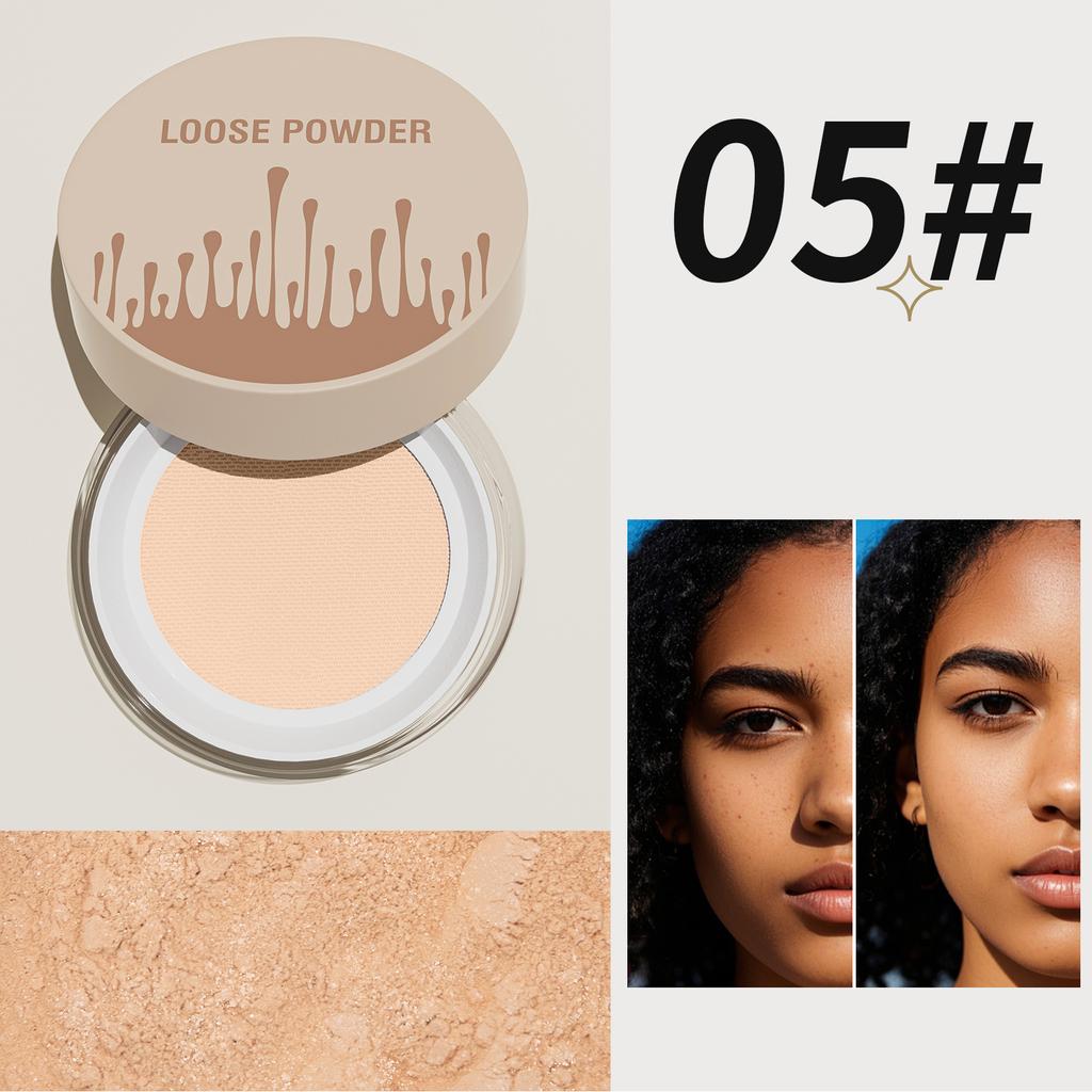 Private Label Face Makeup Translucent Loose Powder Custom Logo 5 Colors Natural Oil-Control Waterproof Mineral Setting Powder