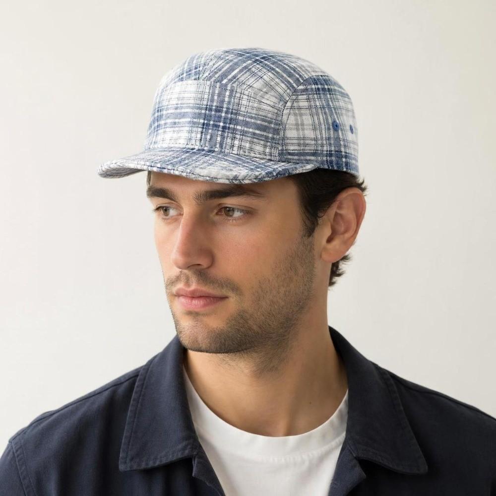 Retro Plaid Peaked Caps Adjustable Sunshade Hats Fashionable Baseball Hats Women
