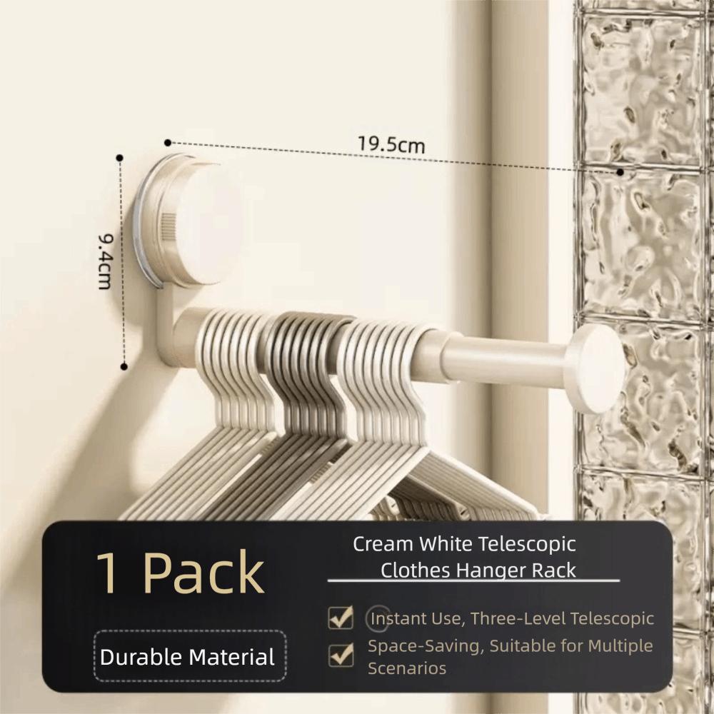 Suction Cup Installation Hanger Storage Rack Retractable Hanger Container Folding Rack Home