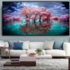 DIY 5D Diamond Painting Cherry Blossom Tree Scenery Full Diamond Embroidery Landscape Living Room Modern Art Wall Home Decor