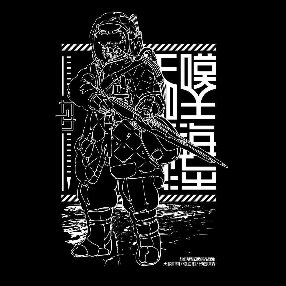 Cospa TV Anime of the Great Snow Kaina of the Great Snow Sea BLACK XL Size "Kaina Sea" T-shirt