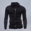 Мужская куртка осень-зима с воротником-стойкой, длинным рукавом, застежкой-молнией, пальто с карманами, однотонная спортивная верхняя одежда