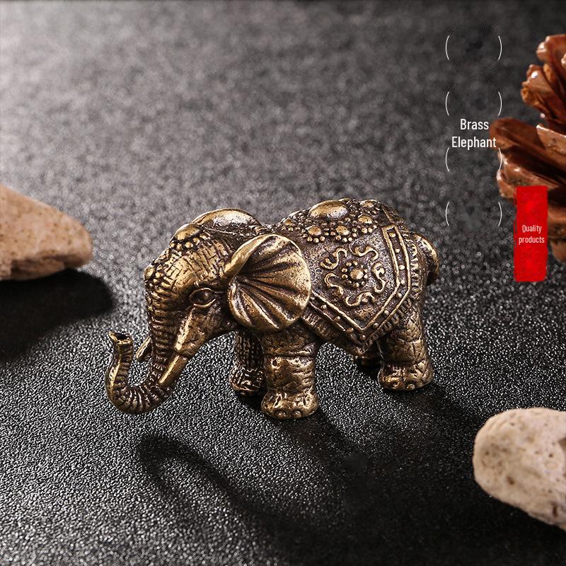 Украшения из чистой меди в стиле фен-шуй в виде слона – благоприятные украшения для дома и чайного стола