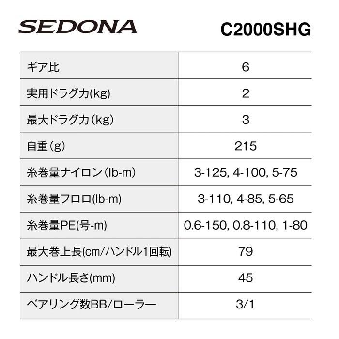 Shimano Spinning Reel 23 Sedona C2000SHG Silver