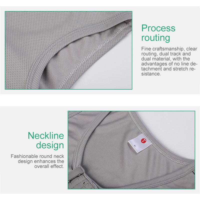 1Pc Breast Front Buckle Polyester Solid Color Lesbian Tomboy Strengthen Flat Chest Binder Short Vest Underwear Trans