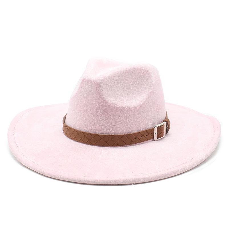 Замшевая шляпа в стиле джаз с большими полями, модная шляпа для леди и джентльмена, вечеринка, банкет, пальто, подходящая шляпа