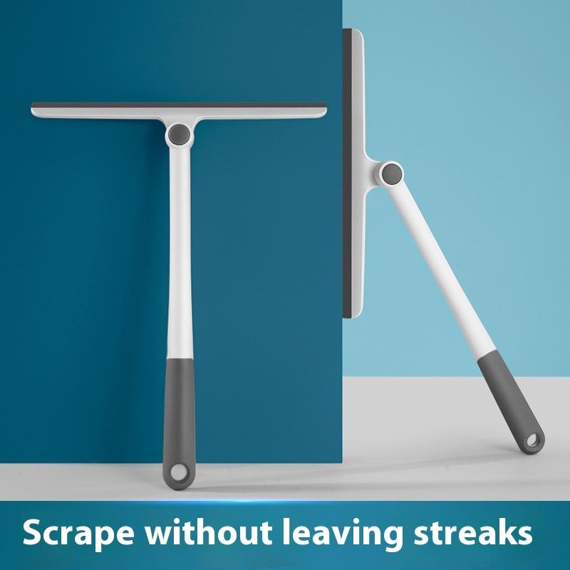 Вращающийся на 360 градусов скребок для душа, скребок для стеклоочистителей, скребок для очистки с силиконовым держателем, скребок для зеркала в ванной комнате, чистка
