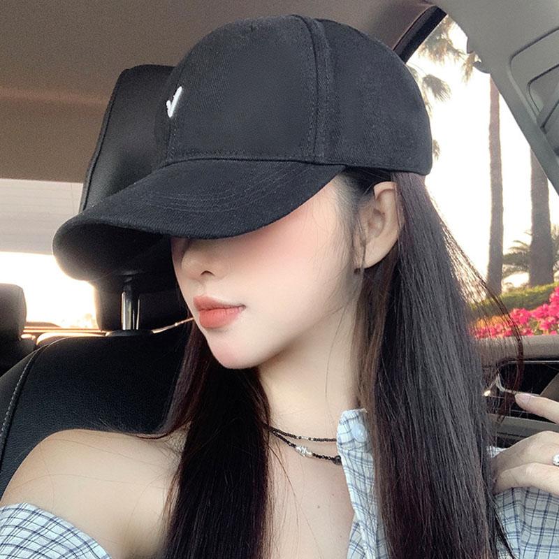 Simple Embroidery Baseball Cap For Women Men Solid Color Snapback Hip Hop Peaked Hat Casual Outdoor Visors Sunshade Hats Bonnet