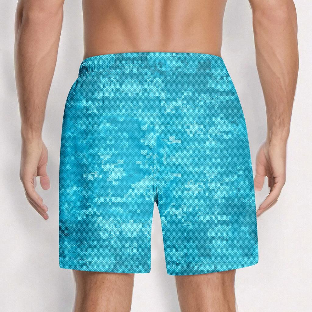 Men's Fashion Printed Elastic Waist Casual Yoga Pants Beach Shorts
