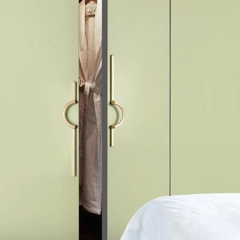 Chinese Style Wardrobe Handle Cabinet Door Modern Minimalist Cabinet Door Handle Drawer Handle High-end Circular Long Handle