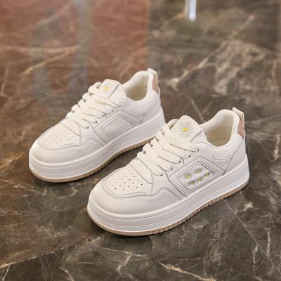 Мода 2024 Осень Новые Кроссовки Женские Конфетных Цветов Удобные Универсальные Студенческие Кеды для Скейтборда Повседневные Модные Женские Туфли на Платформе