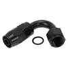 A ABSOPRO Female Flare Reducer Hose Fitting Adapter TF-1001-AN8 120° Fuel Line Connector Aluminum O Ring Black