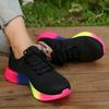 Кроссовки Rainbow Sole женские, размер плюс 43, сетчатая дышащая платформа, спортивная обувь, женская нескользящая обувь для тенниса на шнуровке, Zapatos Mujer