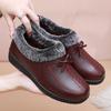 Shoes Winter Velvet Cotton Shoes Women's Winter Leather Shoes Soft Sole Warm Middle-aged Non-slip Elderly Shoes Middle-aged