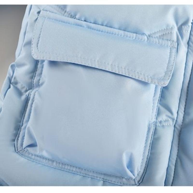 Модная хлопковая пуховая куртка для девочек средней длины, зимняя утепленная куртка для девочек