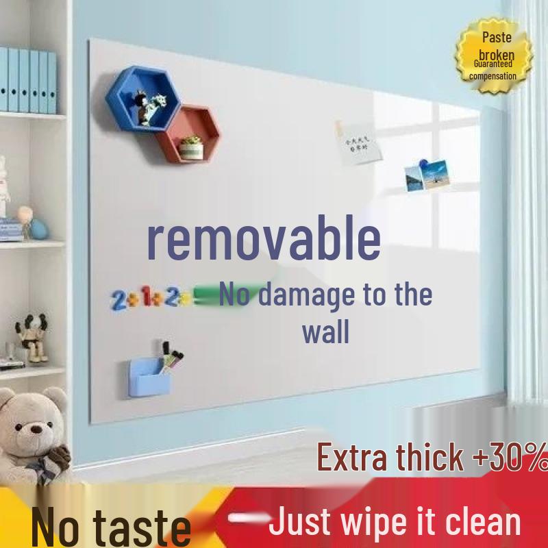 Стираемая детская меловая доска - Настенная наклейка, Самоклеящаяся, Съемная, Не повреждает поверхность, Для дома и обучения