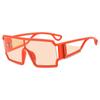 Oversized Hollow Out Square Sun Glasses Fashion One-Piece Lens Goggles Men Stylish UV Protection Sports Sun Eyeglass