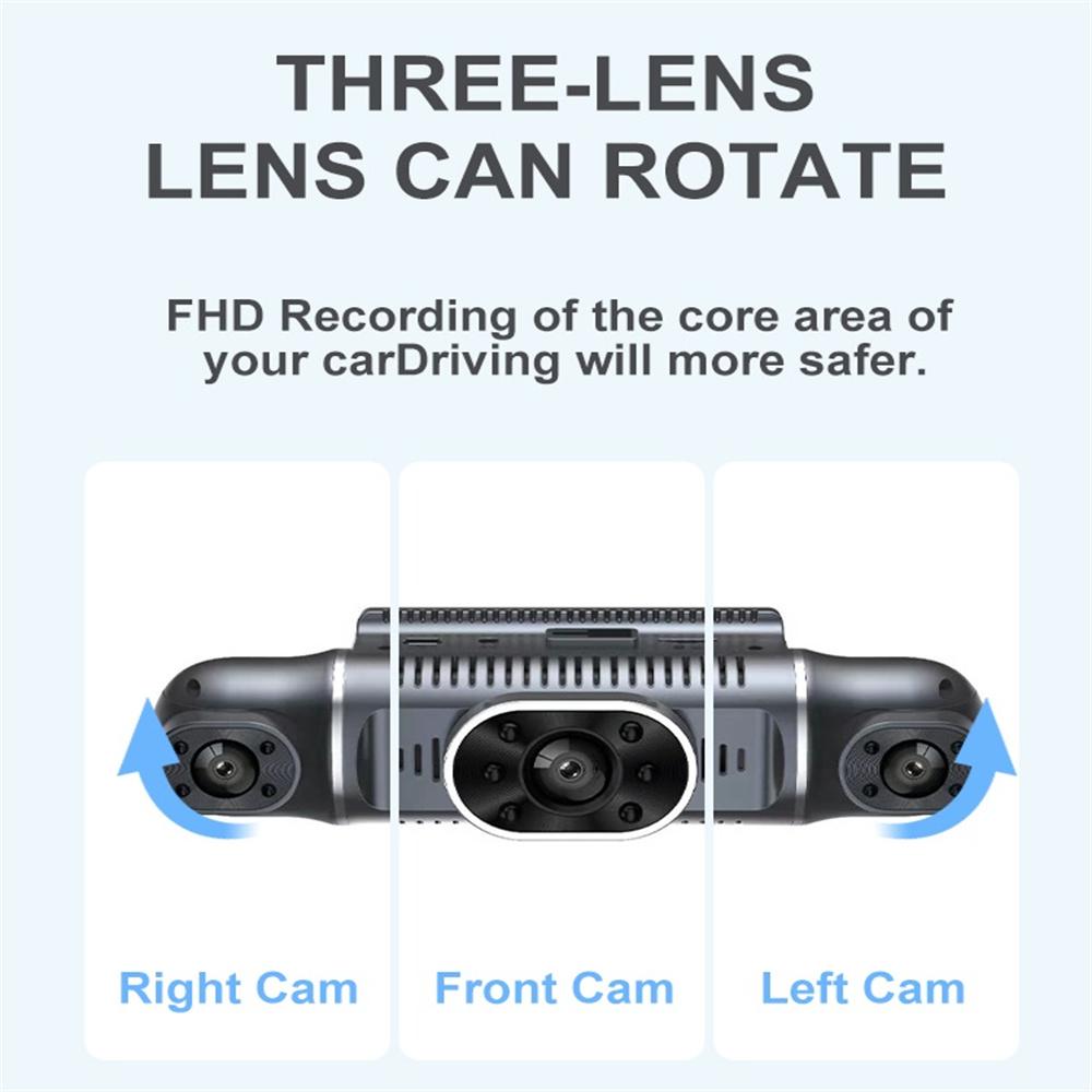 Автомобильный видеорегистратор, камера для вождения, FHD 1080P с Wi-Fi, циклическая запись ночного видения, 24-часовой монитор парковки