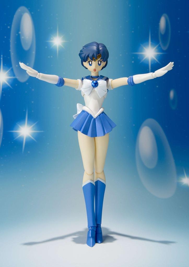 TAMASHII NATIONS Sailor Moon Sailor Mercury 140 мм окрашенная подвижная фигурка SHFiguarts приблизительно. ПВХ и АБС