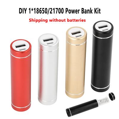 DIY Без Пайки 1x 18650/21700 Аккумулятор Алюминиевый Power Bank Комплект 5V 2A Type C Быстрая Зарядка Корпус-Коробка для Хранения Аккумуляторов