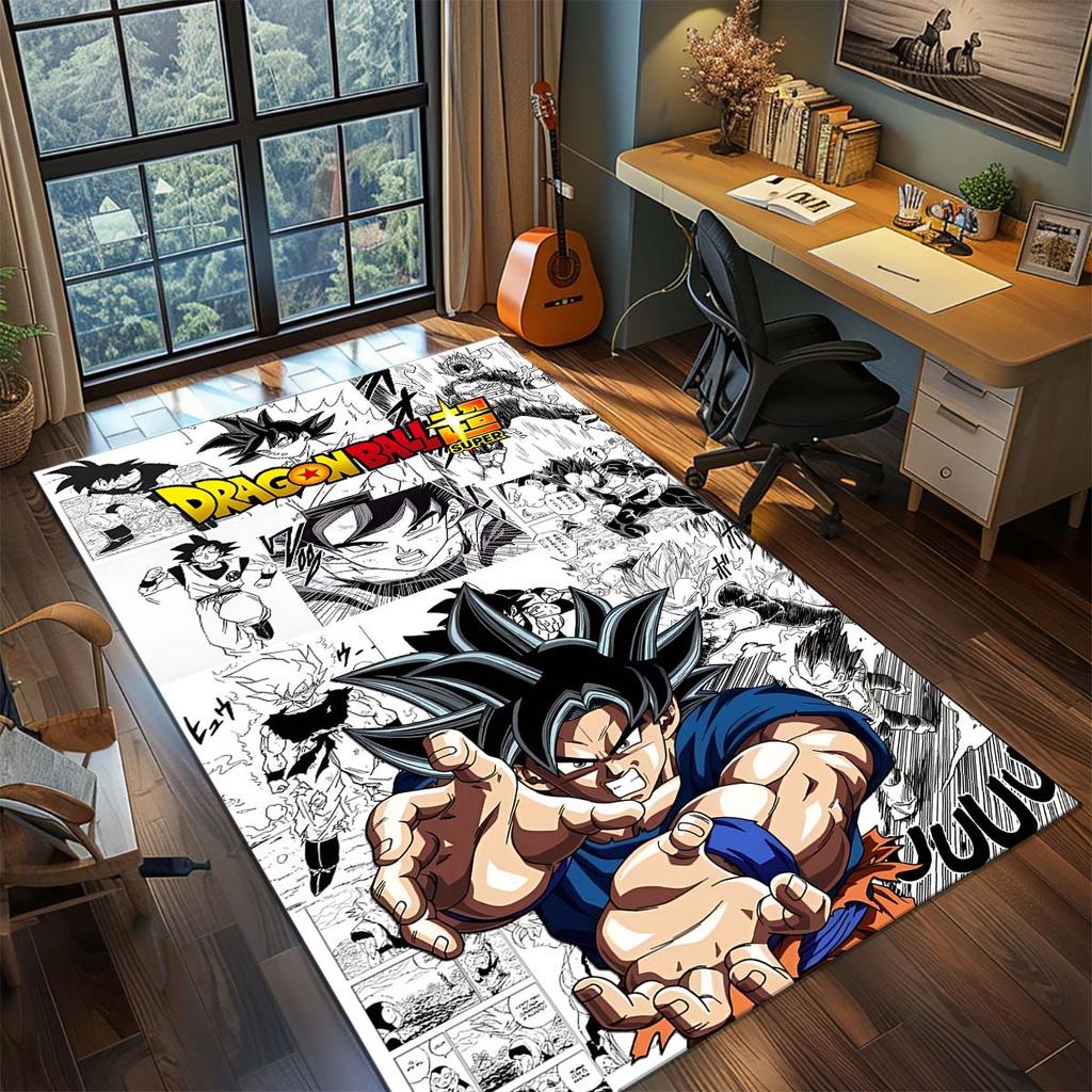 Ковер Dragon Ball Goku Аниме Ковер Большой Ковер Нескользящий Моющийся Напольный Коврик Комната Геймера Спальня Домашний Декор -QJY