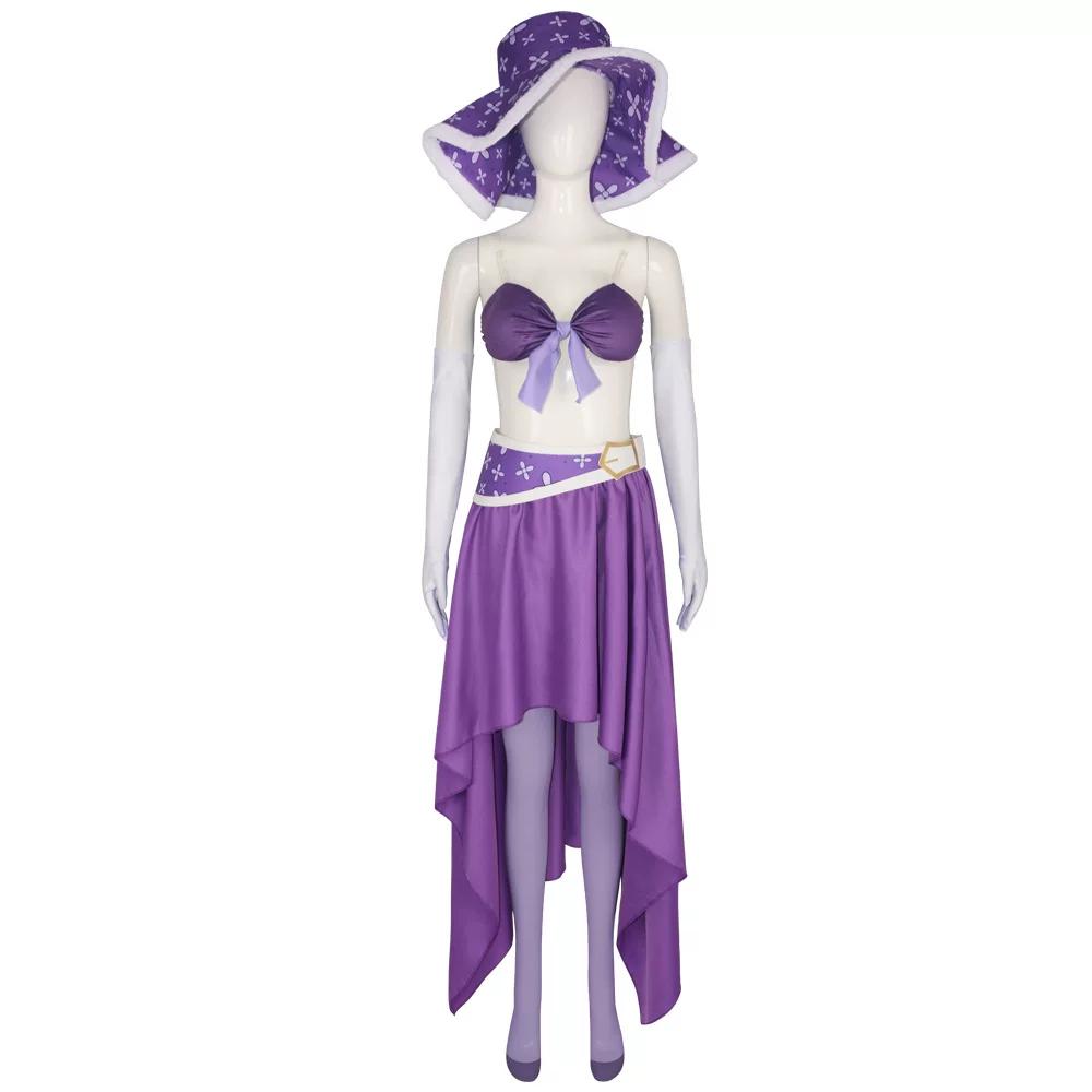 One Piece Nico Robin Cosplay Costume, Secondary Anime Character Full Role Play Outfit