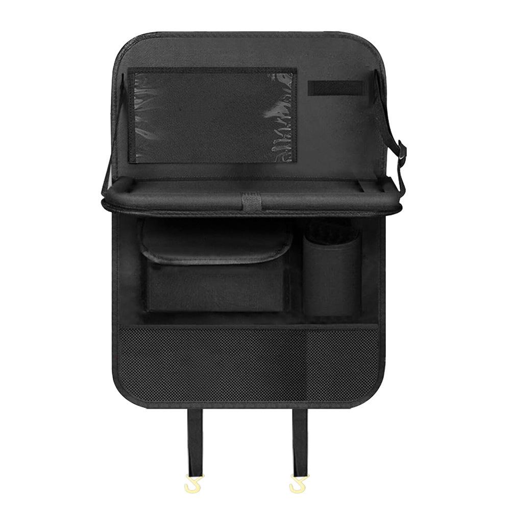 Органайзер для автомобильного сиденья из ткани Оксфорд: Многофункциональный органайзер для салфеток, сумка для хранения, подстаканник и обеденный столик с хранением на спинке сиденья