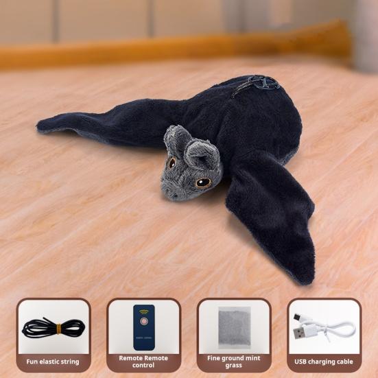 Flapping Bird Cat Toy Interactive Chirping Bird Catnip Toy with Lifelike Sound Touch Activated Rechargeable Bird Cat Kicker Toy for Indoor Cats