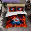 Blackburn Rovers Football 3 Piece Bedding Set Soft Duvet Cover Set with Pillowcases Printed Bedroom Decor Set for Home