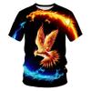 Smokey Bird Pattern Men's T-shirt Summer Fashion Cool Style Graphic Tee Interesting 3D Print Short Sleeve T-shirts Clothing