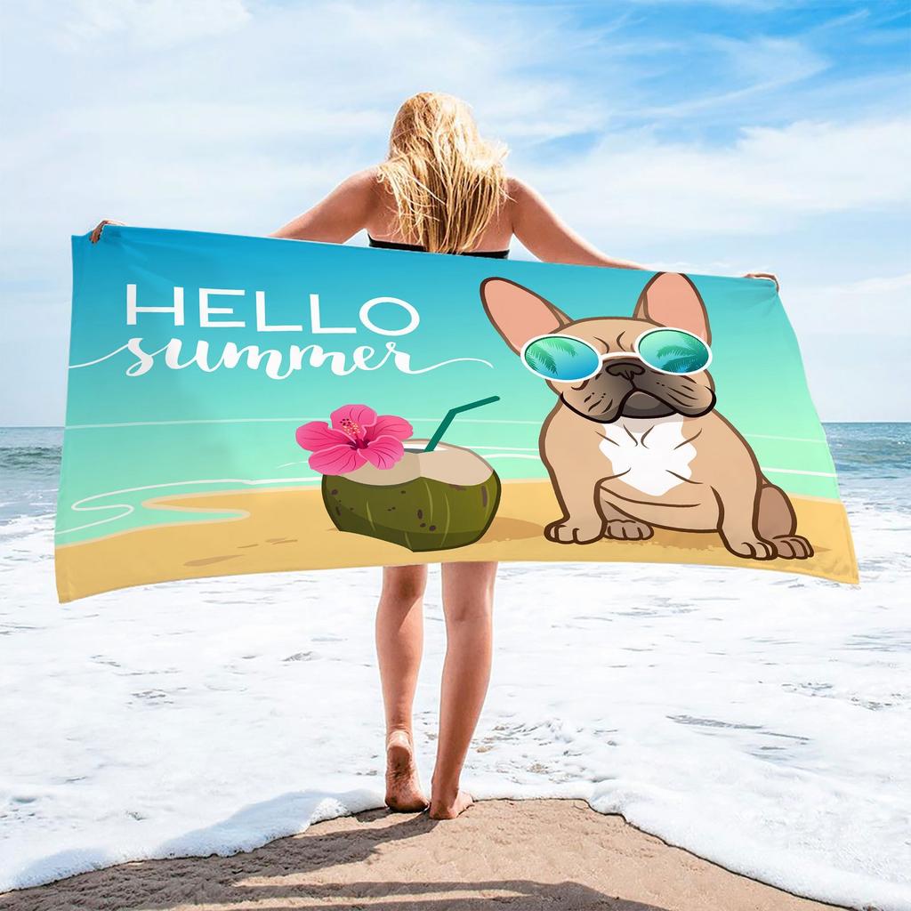Microfiber Square Beach Towel Outdoor Summer Festival Party Decorative Bath Towel Sports Towel