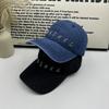 New ins spring and summer denim letter embroidered baseball cap women's versatile face small cap men