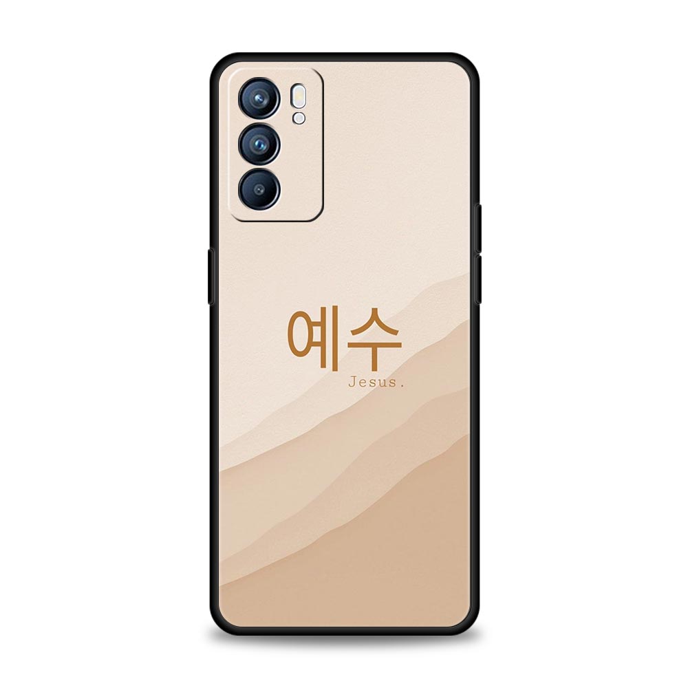 Корейский чехол с буквами для Oppo Reno14 Reno13 Reno12 11 F 10 Find X5 X9 Pro A54 5G A53 A9 A16 A78 4G A80 A98