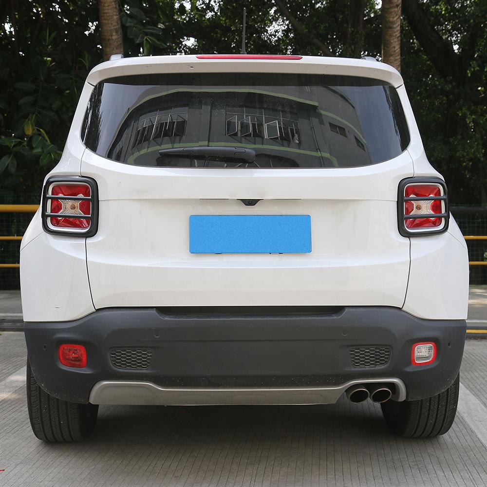 Металлические задние задние фонари автомобиля, декоративная накладка на задние фонари, защитная крышка задних фонарей для Jeep Renegade 2016 up, черный