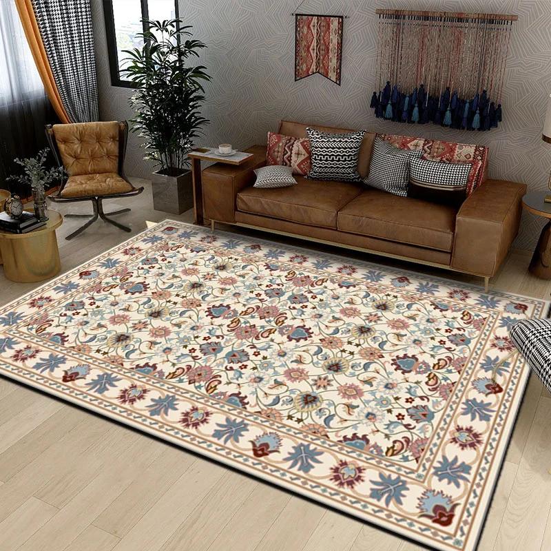 Vintage Persian Area Rug Bohemian Oriental Non-Slip Washable Carpet for Living Room, Bedroom, Home Decor