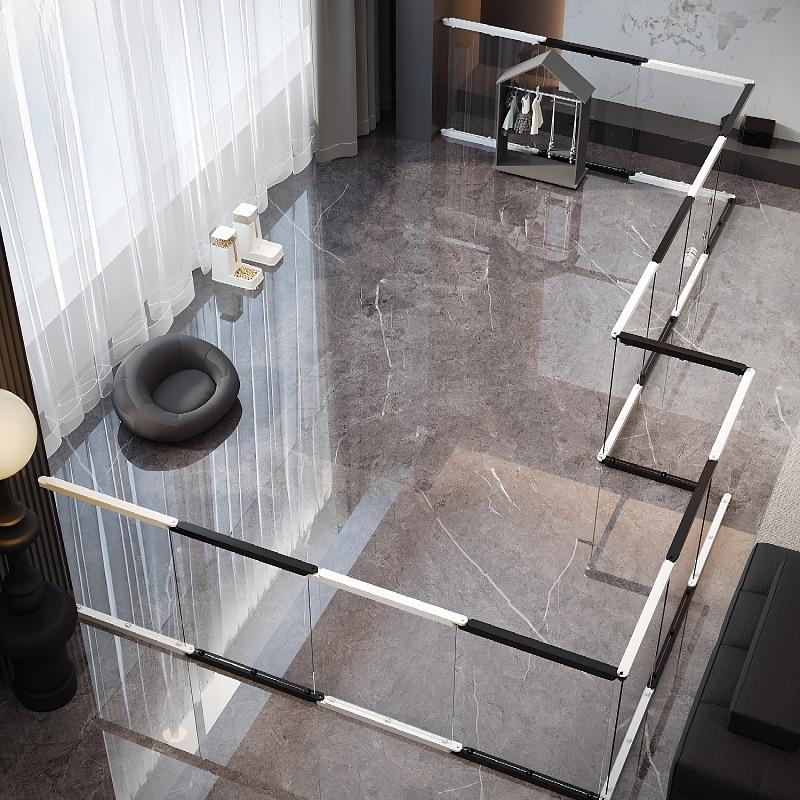Pet Transparent Fence Dog Cage Indoor Anti-jailbreak Free Combination Dog House Height 60cm Pet Isolation Protect Safety Cage