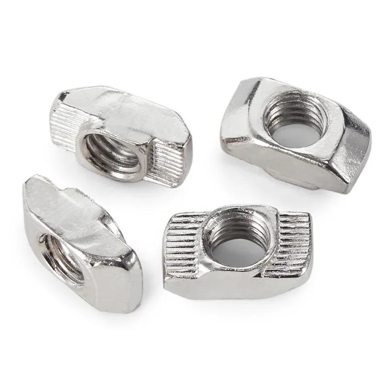 10/ 20/ 50pcs M3 M4 M5 M6 M8 M10 Slot T-nut Sliding T Nut Hammer Drop In Nut Fasten Connector For Aluminum Extrusion