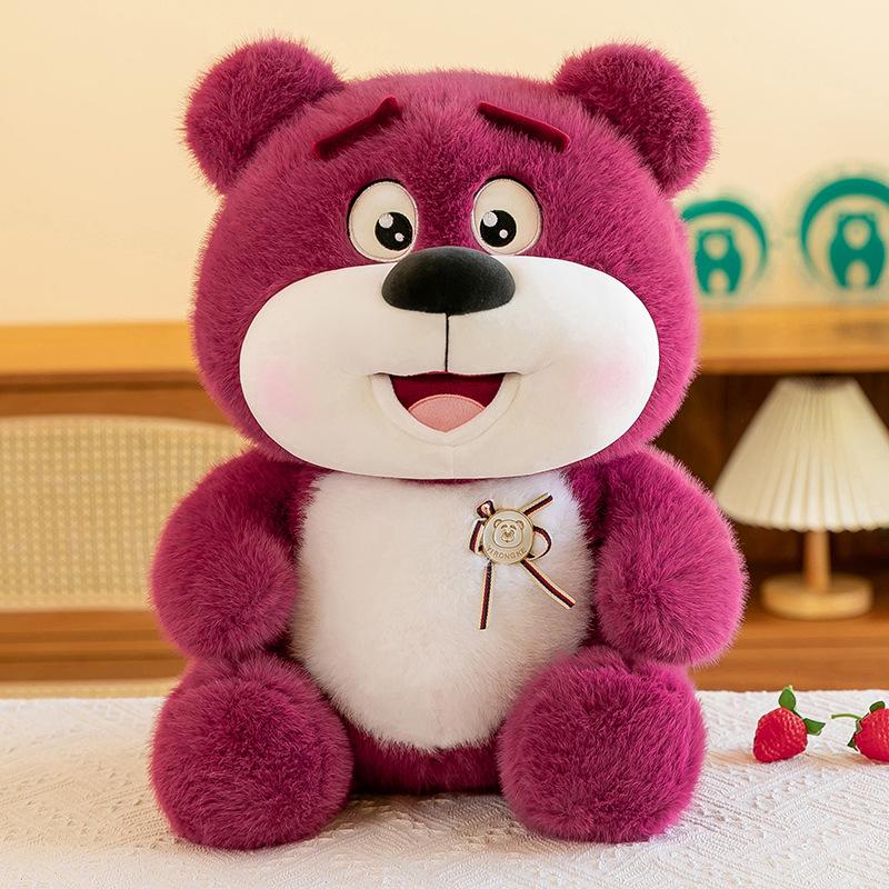 Милая плюшевая игрушка-кукла Счастливый медведь, кукла, дети, девочка, клубничный медведь, тряпичная кукла, подарок