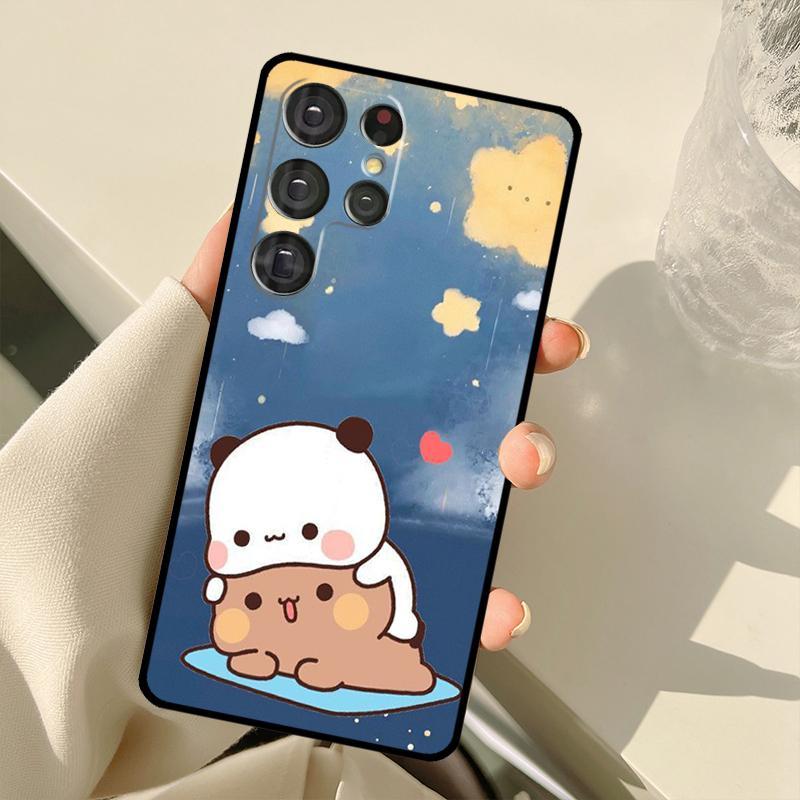 Peach And Goma Cats For Samsung Galaxy S21 S22 Ultra Note 20 S8 S9 S10 Plus Note 10 Plus S20 FE Phone Cover
