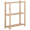 VidaXL Storage Rack 3 Levels 60x28.5x90 Cm Solid Pine Wood