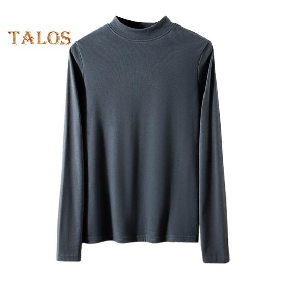 Женские нижние топы DE Velvet Self-Heating Thermal Top Half High Gate Long Sleeve Slim Fit Base Layer Shirt