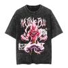 Unisex  Vintage Washed Dragon Ball Anime Tshirt Man Women cotton Short Sleeve Top Streetwear Casual Tee  Summer Yk