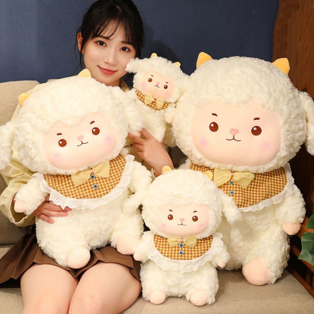 Симуляция Ягненок Плюшевая Игрушка Мультяшное Животное Пушистая Кукла Овечка Плюшевая Кукла Подарок на День Рождения