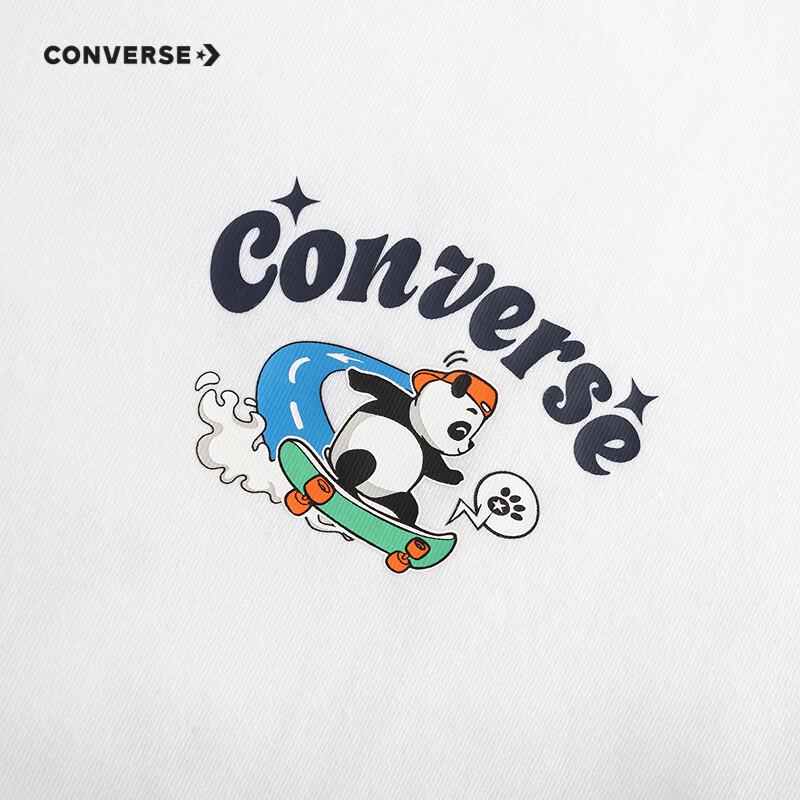 Converse Модная молодежная футболка с принтом, короткий рукав