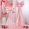 Bow 50x38cm Giant Bow Wall Backdrop Pink Iridescent Wine Red B Ribbon Wall Decoration Large Velvet Champagne Color