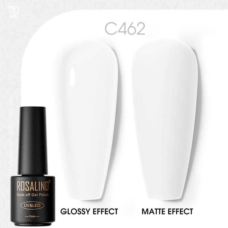 ROSALIND Красочный гель-лак для ногтей, блестящий гибридный лак, полуперманентный лак для ногтей, матовый верхний базовый слой, гель-лак для ногтей
